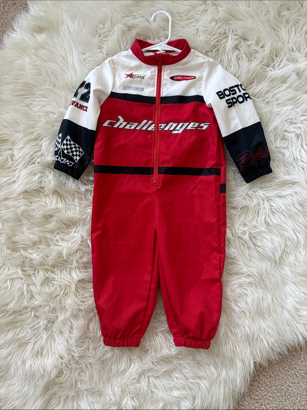 Kids Red Racing One-Piece Romper - Costume / Halloween costume / dress up